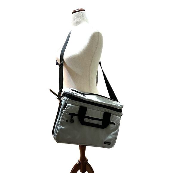 A.G. Spalding & Bros Laptop Bag Crossbody & Handle Briefcase Gray Nylon Travel - Picture 5 of 10